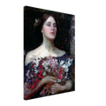 Cueillez les boutons de rose de John William Waterhouse, œuvre préraphaélite reproduite sur toile sans cadre, pour décoration murale.
