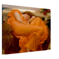 Flaming June de Frederic Leighton, œuvre académique reproduite sur toile sans cadre, pour décoration murale.