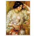 Gabrielle aux bijoux de Pierre-Auguste Renoir, tableau et œuvre impressionniste représentant Gabrielle Renard parée de bijoux.