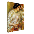 Gabrielle aux bijoux de Pierre-Auguste Renoir, œuvre impressionniste reproduite sur toile sans cadre, pour décoration murale.