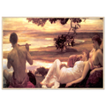 Idylle de Frederic Leighton, tableau et œuvre académique représentant deux jeunes femmes dans une scène contemplative.