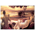 Idylle de Frederic Leighton, tableau et œuvre académique représentant deux jeunes femmes dans une scène contemplative.