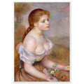 Jeune fille aux marguerites de Pierre-Auguste Renoir, tableau et œuvre impressionniste représentant le portrait d’une jeune femme accompagnée de marguerites.
