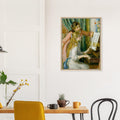 Jeunes filles au piano de Pierre-Auguste Renoir, œuvre impressionniste reproduite sur toile avec cadre en bois clair, pour décoration murale.