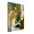 Jeunes filles au piano de Pierre-Auguste Renoir, œuvre impressionniste reproduite sur toile sans cadre, pour décoration murale.