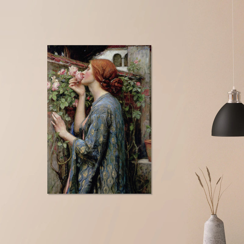 L’Ame de la Rose de John William Waterhouse, oeuvre preraphaelite reproduite sur poster d’art d’apres le tableau original, pour decoration murale.