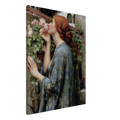 L’Ame de la Rose de John William Waterhouse, oeuvre preraphaelite reproduite sur toile sans cadre, pour decoration murale.