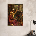 La Belle Dame sans Merci de John William Waterhouse, œuvre préraphaélite reproduite sur poster d’art d’après le tableau original, pour décoration murale.