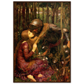 La Belle Dame sans Merci de John William Waterhouse, tableau et œuvre préraphaélite représentant une rencontre inspirée du poème de John Keats.