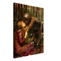 La Belle Dame sans Merci de John William Waterhouse, œuvre préraphaélite reproduite sur toile sans cadre, pour décoration murale.