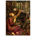 La Belle Dame sans Merci de John William Waterhouse, tableau et œuvre préraphaélite représentant une rencontre inspirée du poème de John Keats.