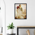 La Comtesse de Brownlow de Frederic Leighton, œuvre académique reproduite sur toile avec cadre noir, pour décoration murale.