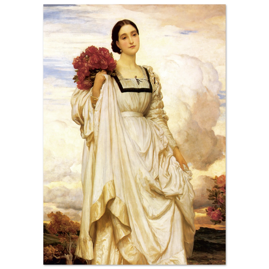 La Comtesse de Brownlow de Frederic Leighton, tableau et œuvre académique représentant le portrait de la comtesse de Brownlow.
