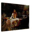 La Dame de Shalott de John William Waterhouse, œuvre préraphaélite reproduite sur toile sans cadre, pour décoration murale.