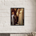 La Lumiere du harem de Frederic Leighton, oeuvre academique reproduite sur toile avec cadre noir, pour decoration murale.