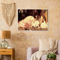 La Mere et l’Enfant de Frederic Leighton, oeuvre academique reproduite en poster d’art avec cadre blanc, pour decoration murale.