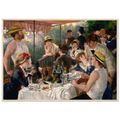 Le Dejeuner des canotiers de Pierre-Auguste Renoir, tableau et oeuvre impressionniste representant un groupe d’amis reuni autour d’un repas sur une terrasse.