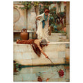 Le Sauvetage de John William Waterhouse, tableau et oeuvre preraphaelite representant une scene de sauvetage au bord de l’eau.