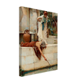 Le Sauvetage de John William Waterhouse, oeuvre preraphaelite reproduite sur toile sans cadre, pour decoration murale.