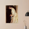 Les Soeurs de Frederic Leighton, oeuvre academique reproduite en poster d’art avec cadre en bois clair, pour decoration murale.