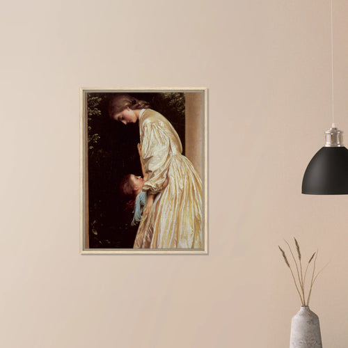 Les Soeurs de Frederic Leighton, oeuvre academique reproduite sur toile avec cadre en bois clair, pour decoration murale.