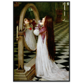 Mariana dans le Sud de John William Waterhouse, tableau et oeuvre preraphaelite representant Mariana agenouillee dans un interieur, inspiree de la poesie d’Alfred Tennyson.