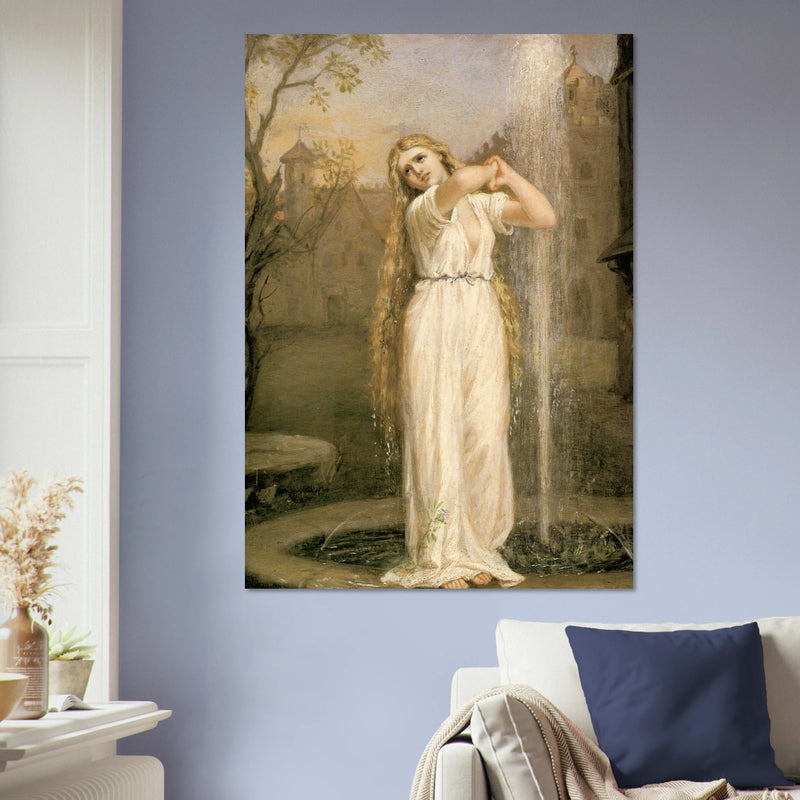 Ondine de John William Waterhouse, oeuvre preraphaelite reproduite sur poster d’art d’apres le tableau original, pour decoration murale.