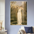 Ondine de John William Waterhouse, oeuvre preraphaelite reproduite en poster d’art avec cadre blanc, pour decoration murale.