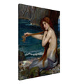 Une Sirene de John William Waterhouse, oeuvre preraphaelite reproduite sur toile sans cadre, pour decoration murale.